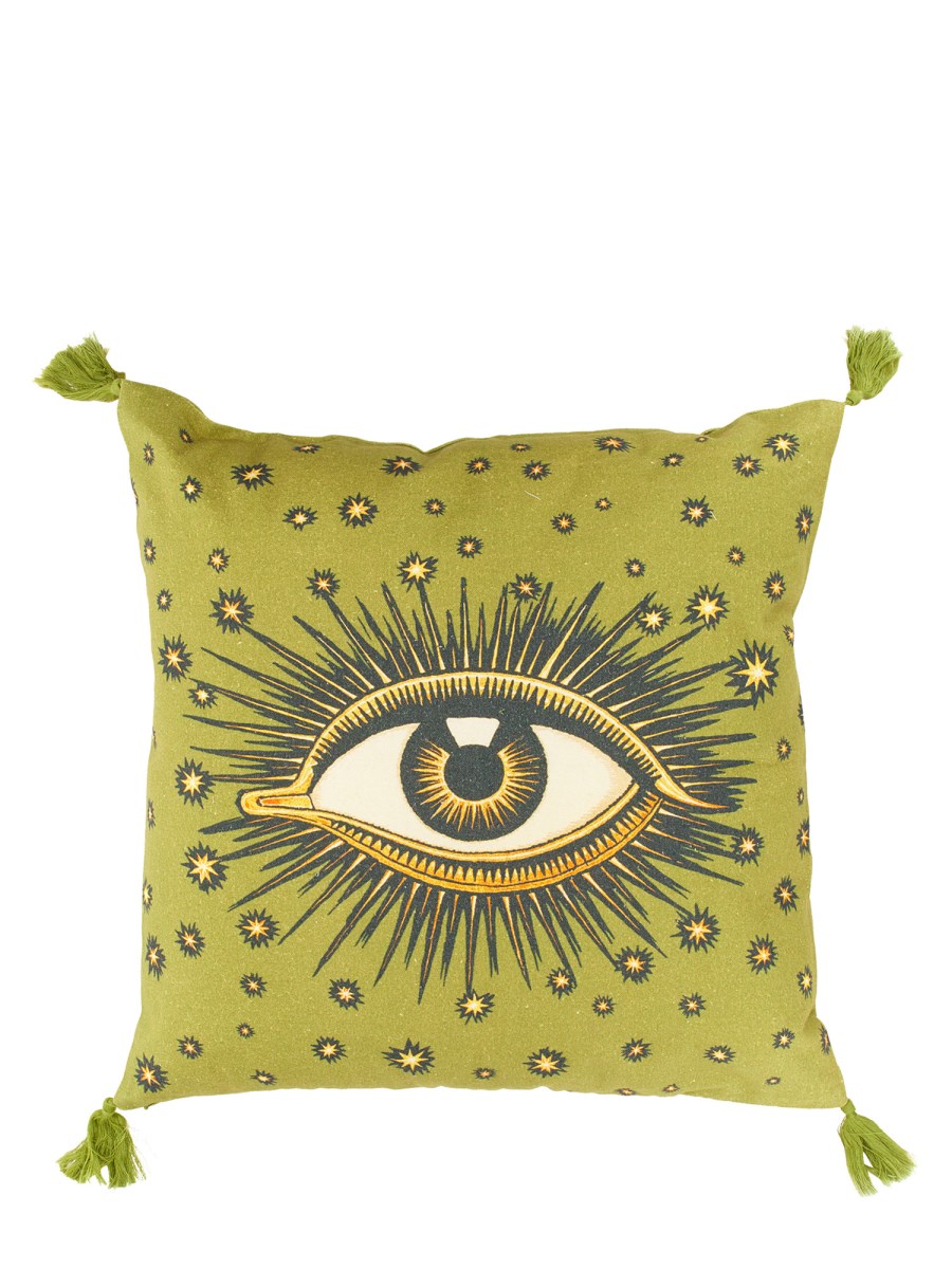 LES-OTTOMANS      COPRICUSCINO IN COTONE CON STAMPA EYE