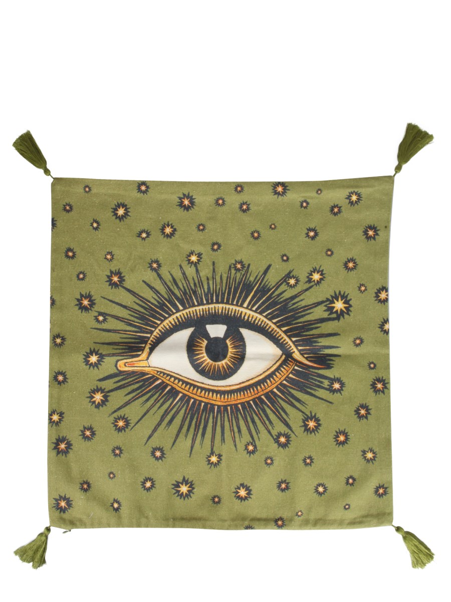 LES-OTTOMANS      COPRICUSCINO IN COTONE CON STAMPA EYE