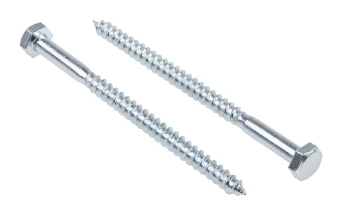 RS PRO Hex Coach Screw, Steel Bright Zinc Plated, 6mm x 90mm